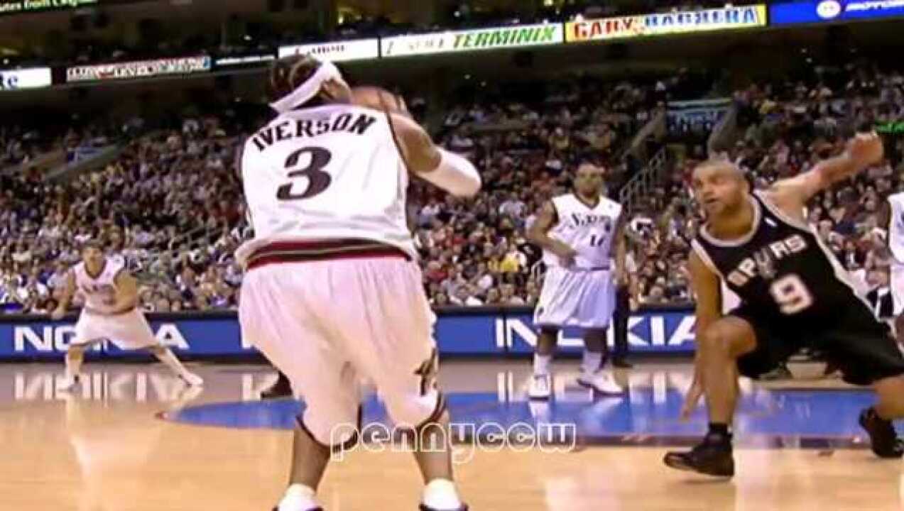 艾弗森生涯最佳晃人集锦，NBA历史绝对的过人之王_高清