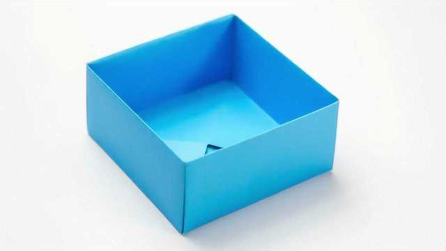 折纸垃圾盒正方形图片