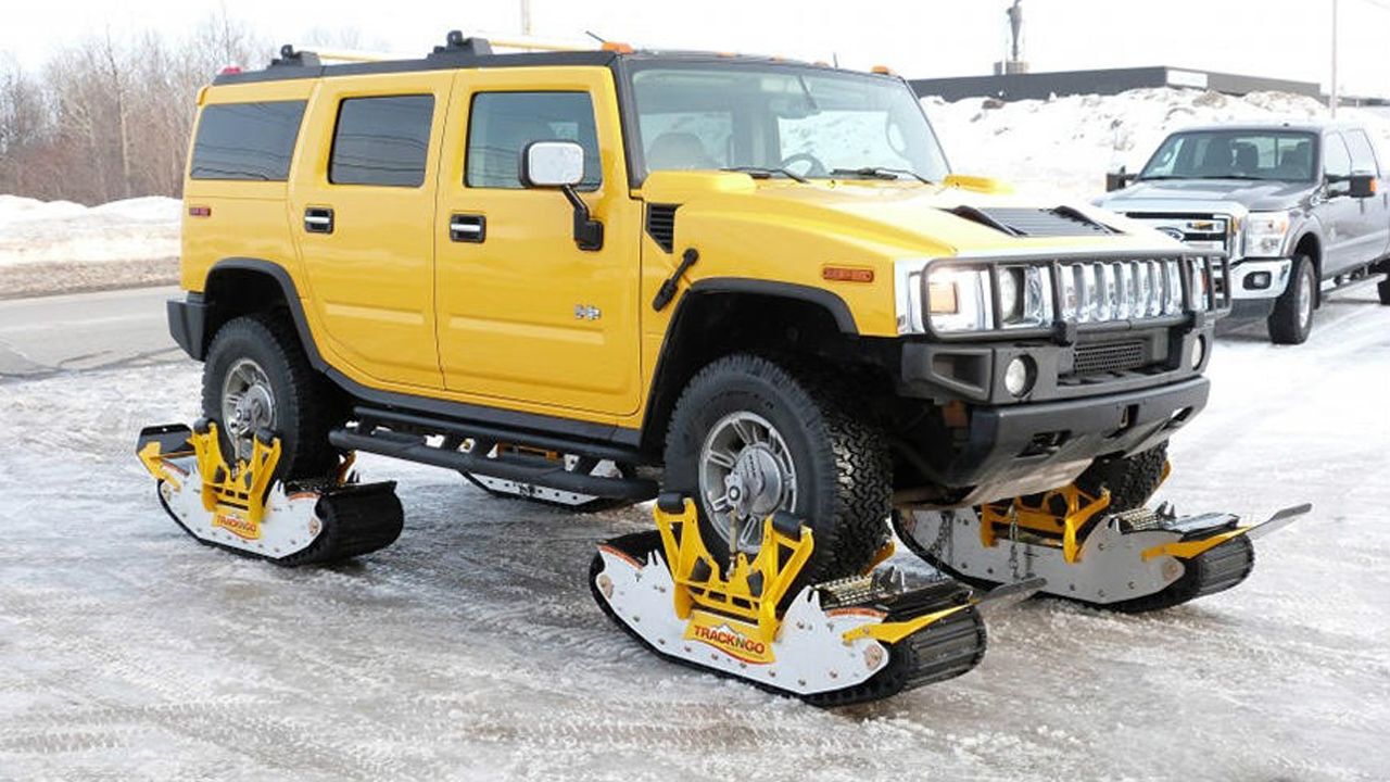 不用打气的防滑轮胎15分钟把汽车变成履带车下雪不怕路滑