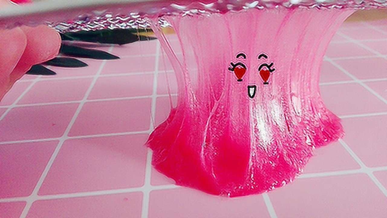 自制史莱姆福利,这种洗衣液加1种材料diy网格拉丝泥,无硼砂水