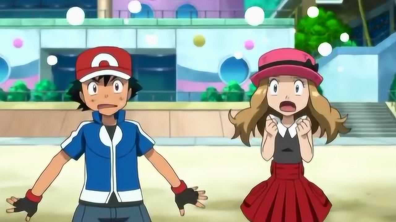 希特隆召唤出很多巨牙鲨向着小智和莎莉娜攻击