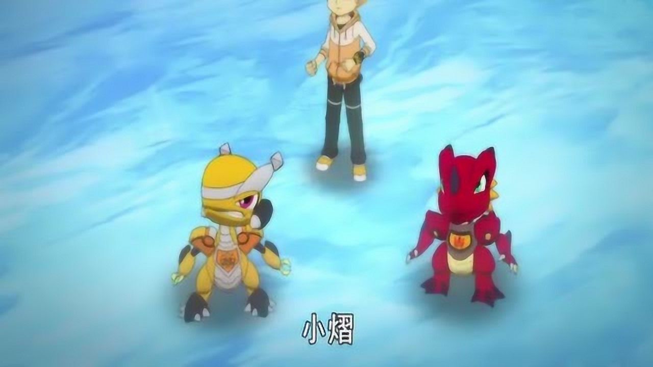 斗龙战士嚯嚯龙被打晕小熠非常生气赤手空拳挑战冰刃飞龙