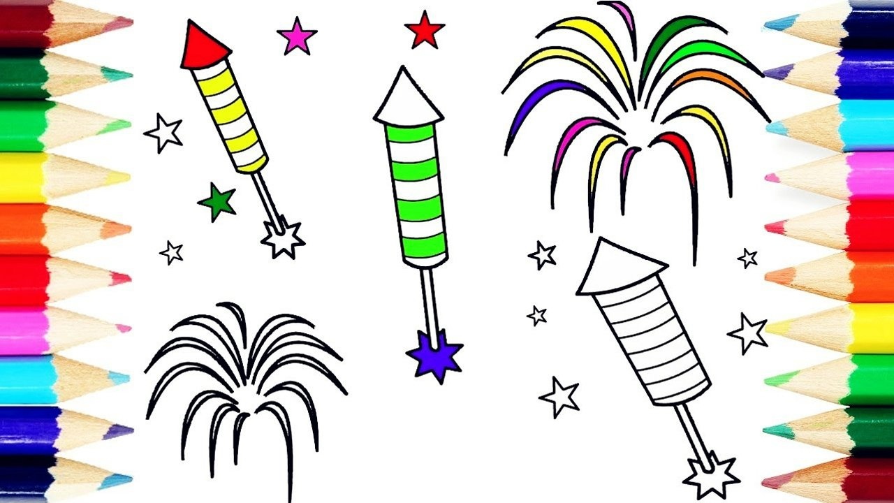 给宝宝画烟花简笔画涂色彩_腾讯视频