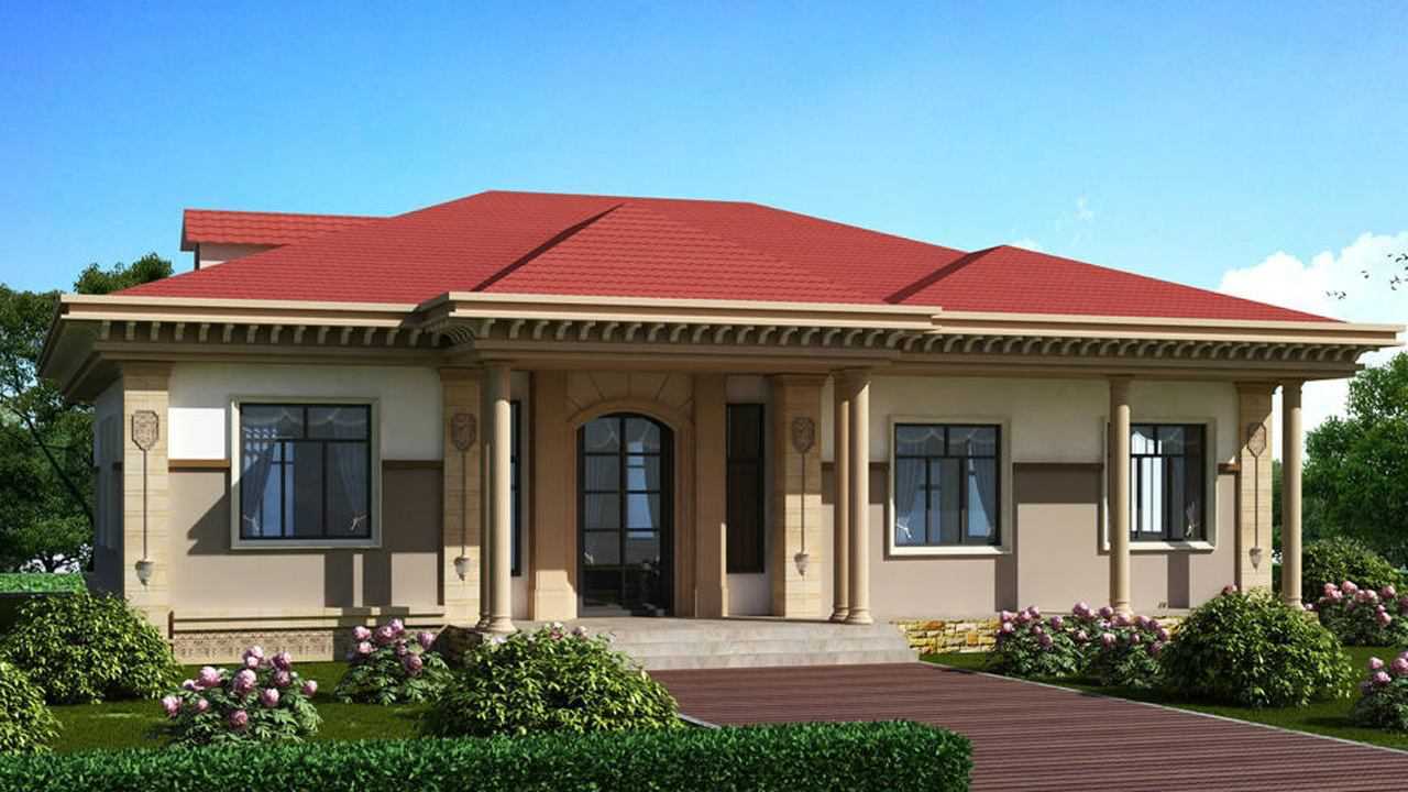 农村平层别墅16x11米带阁楼层造价18万适合养老