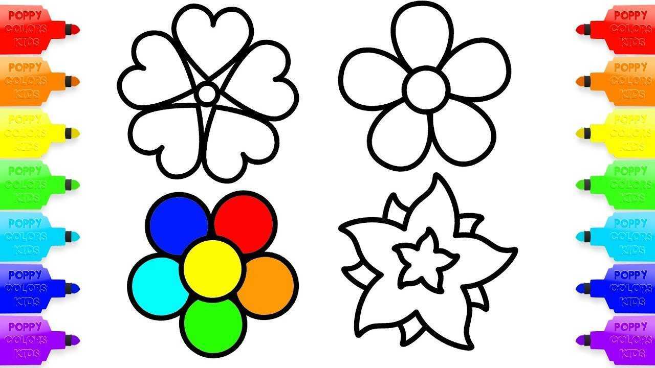 儿童简笔画:四朵小雪花