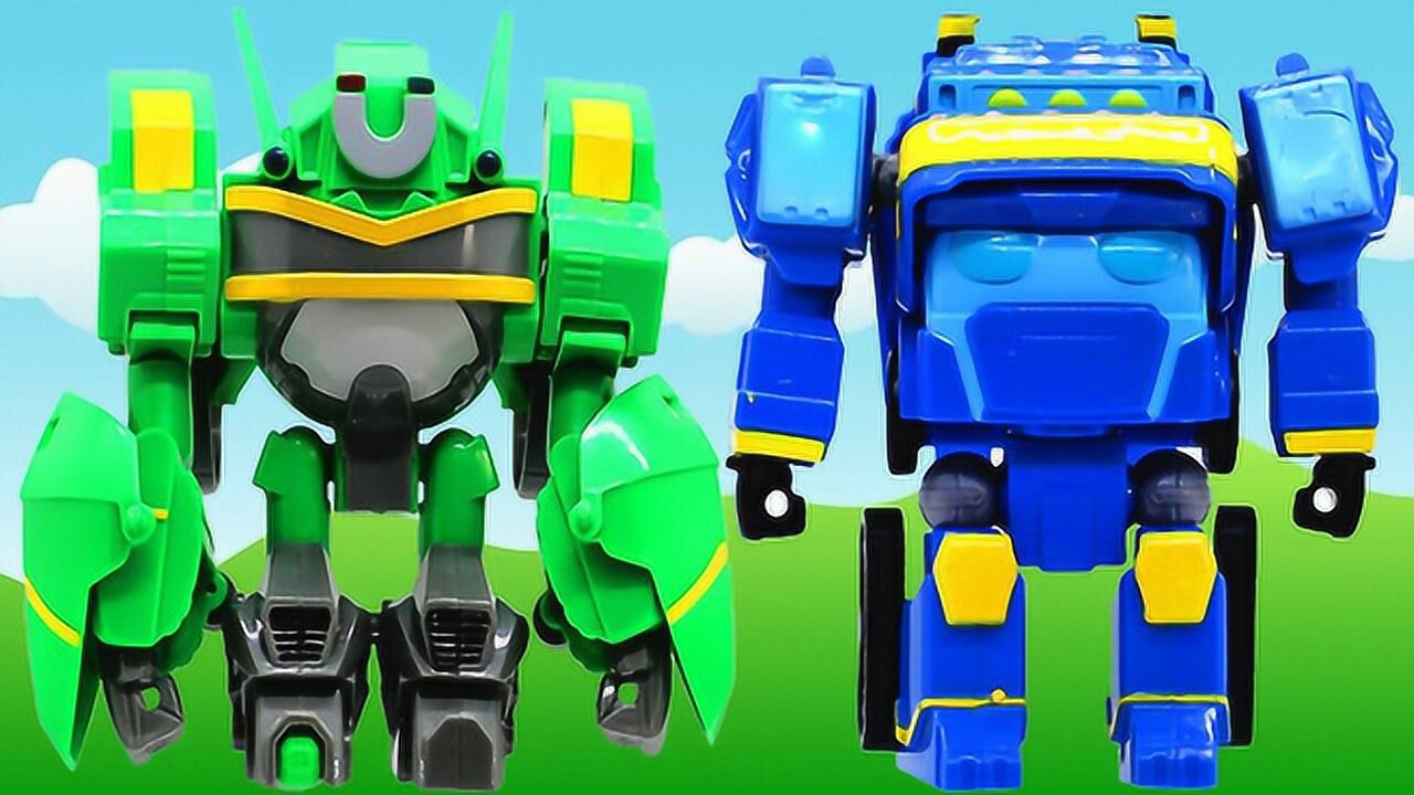 开心超人变形玩具 正义机车侠玩具拆装