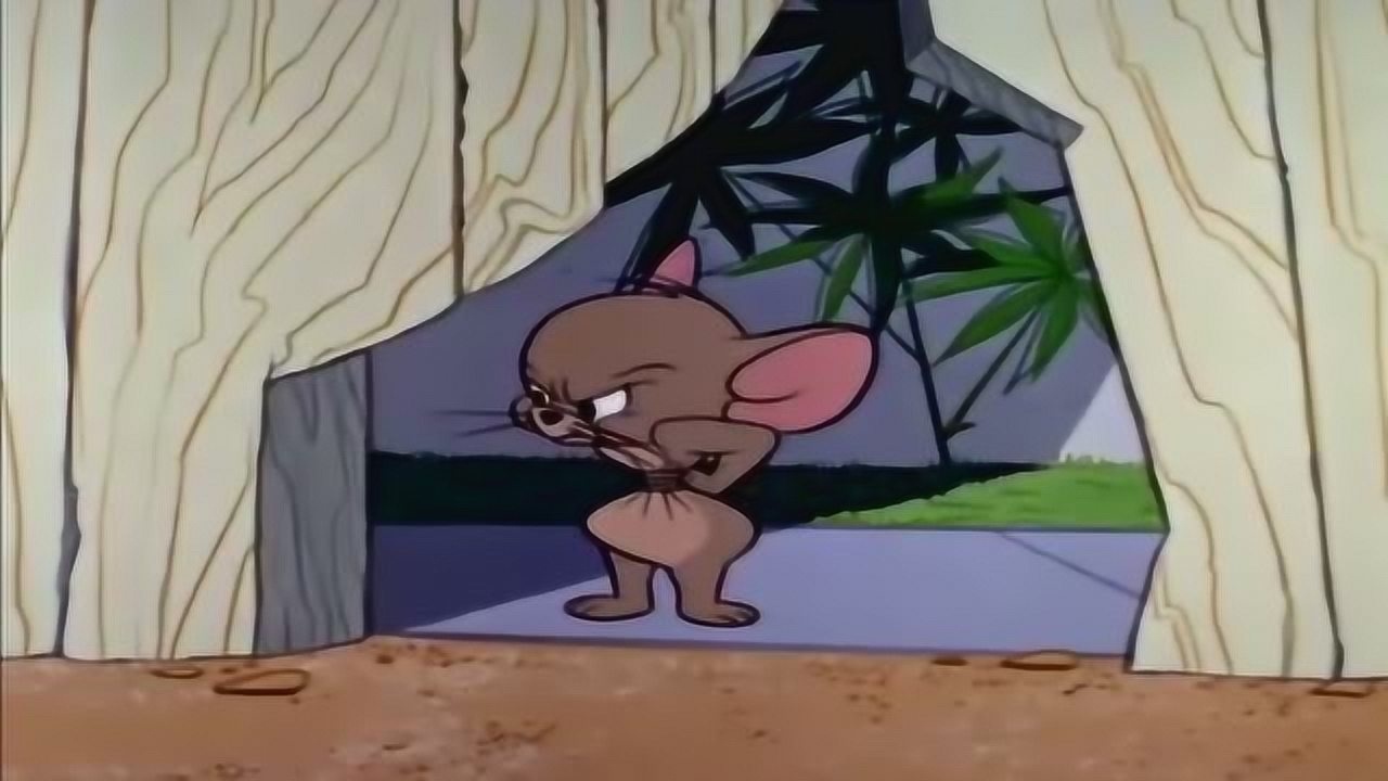 杰瑞居然饿成这个样子?拿尾巴系住自己的肚子?