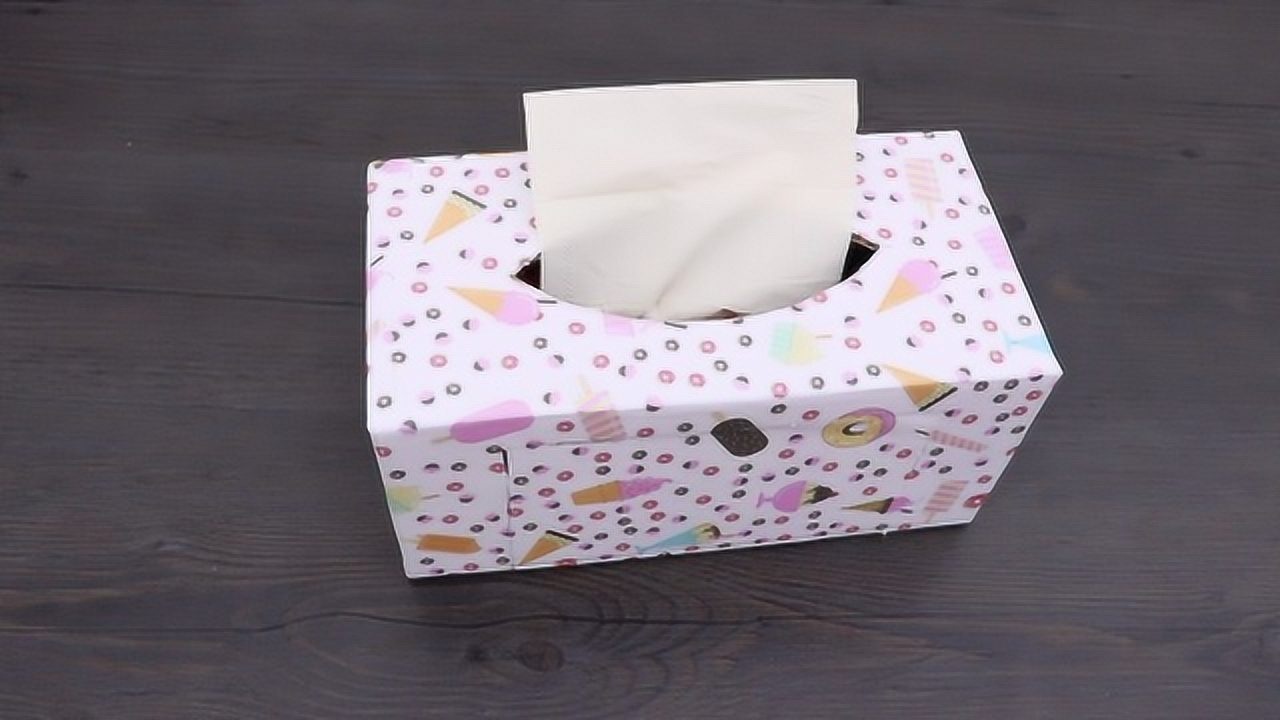 简易手工制作纸巾盒图片