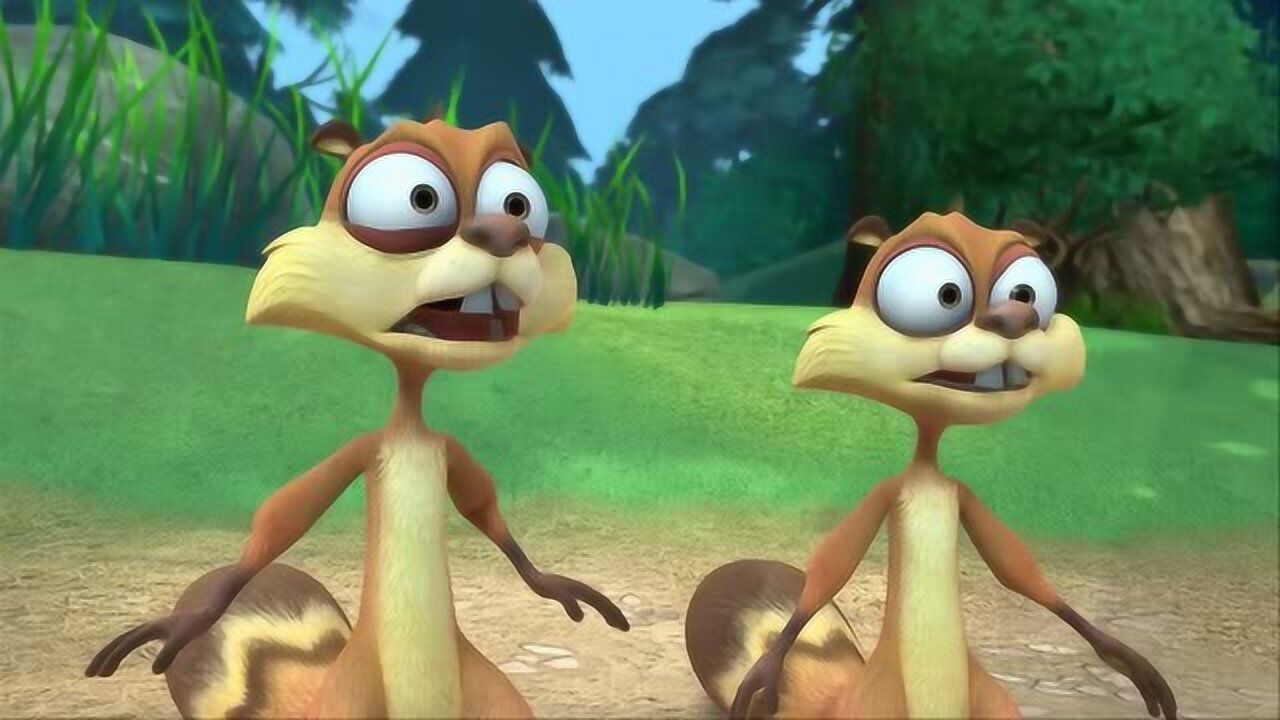 熊出没:出现了两只小松鼠,原来蹦蹦的表弟跳跳来了