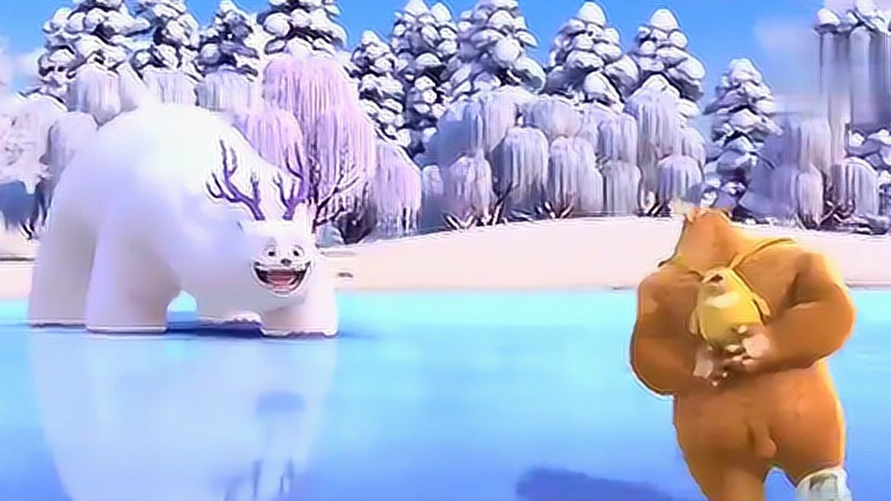 熊出没之雪岭熊风 熊二冰湖上溜冰获团子芳心,观众少女心都化了!