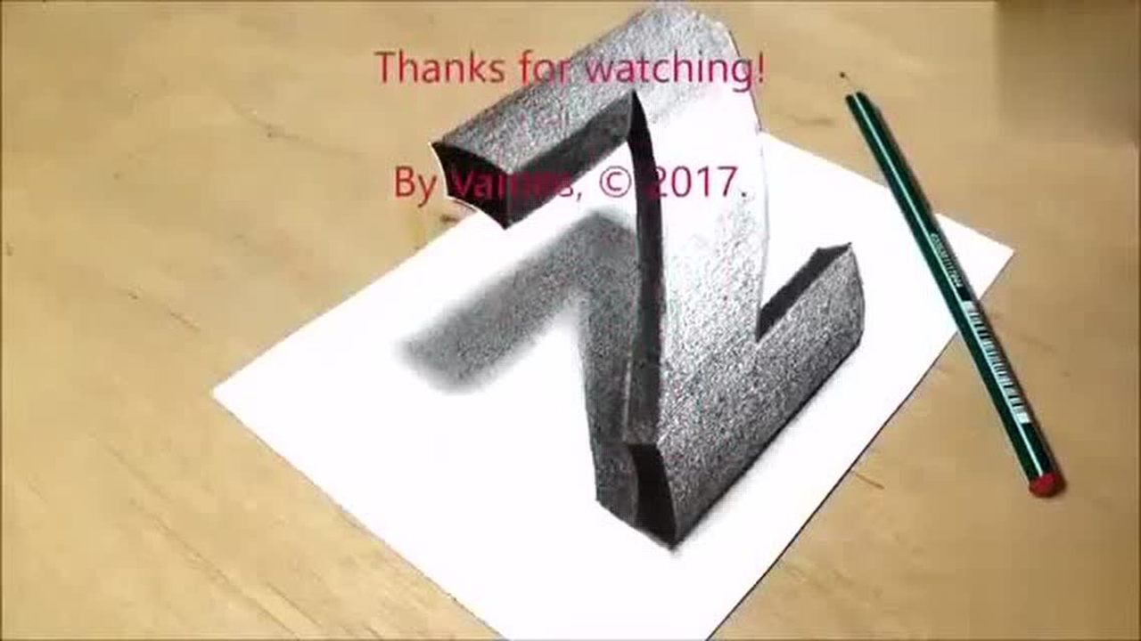 生活小技巧 教你如何画3d立体画!有兴趣的可以看看!_腾讯视频
