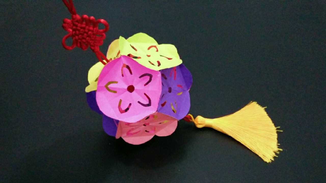 教你做漂亮的中秋节七彩灯笼方法简单一下就做好花灯手工制作