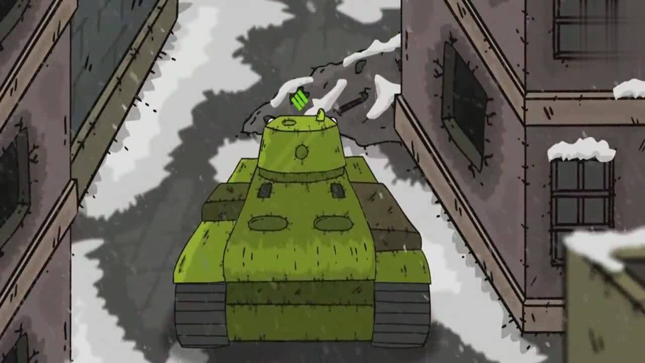 坦克世界搞笑动画:kv2的梦想!