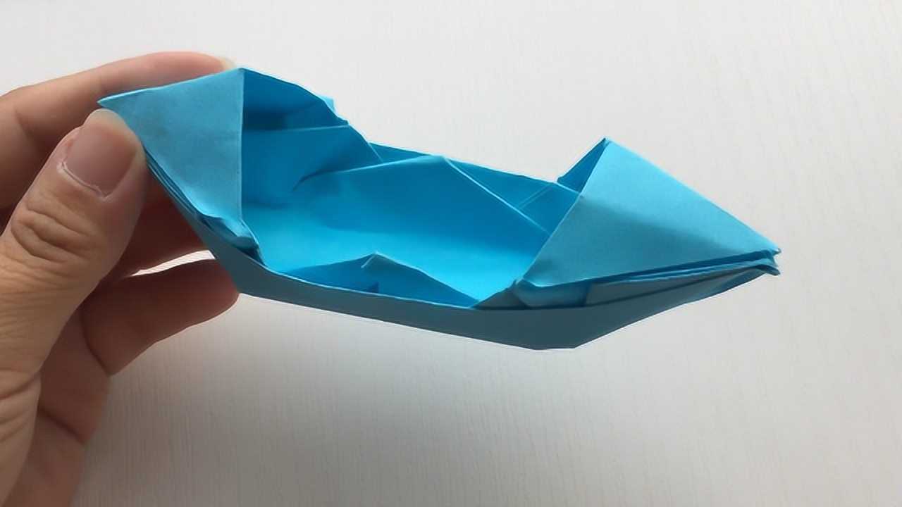 手工折纸大全教你快速折一个乌篷船纸船的折法