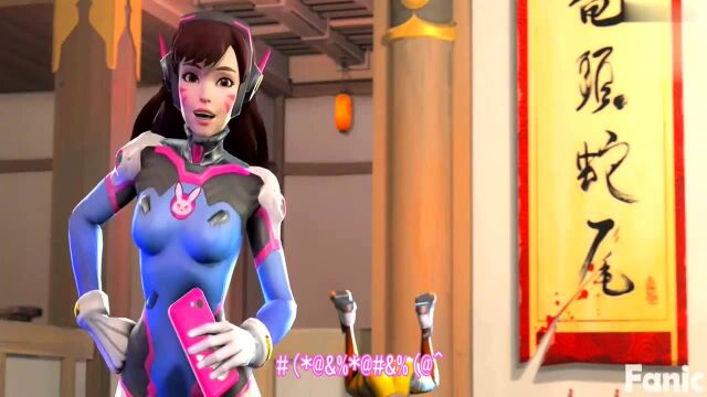 守望先锋搞笑动画:D.Va的嘴居然像黑洞一样!