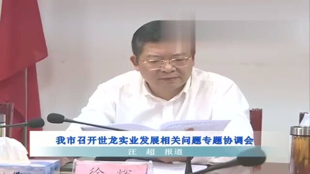 乐平市召开世龙实业发展相关问题专题协调会