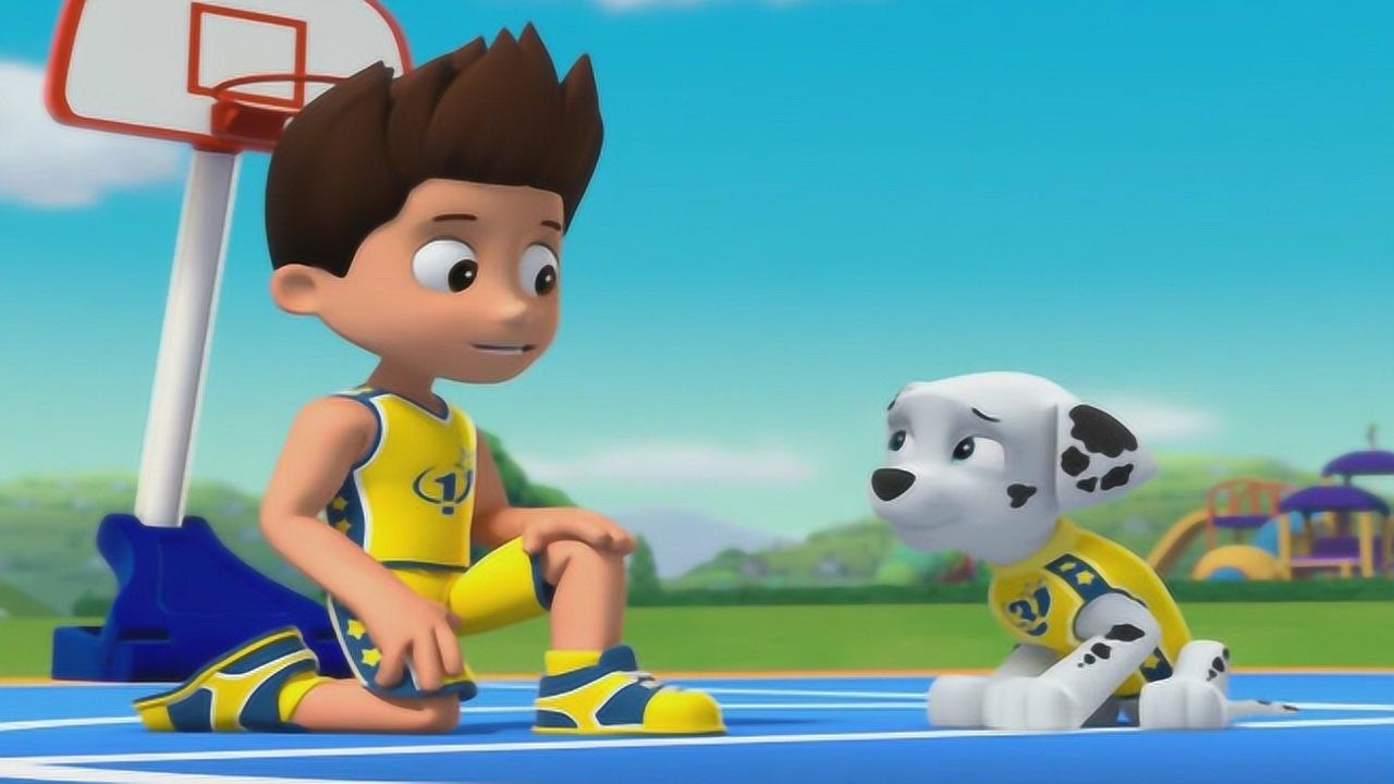 狗狗巡逻队毛毛不想踢足球得到莱德队长鼓励汪汪队立大功