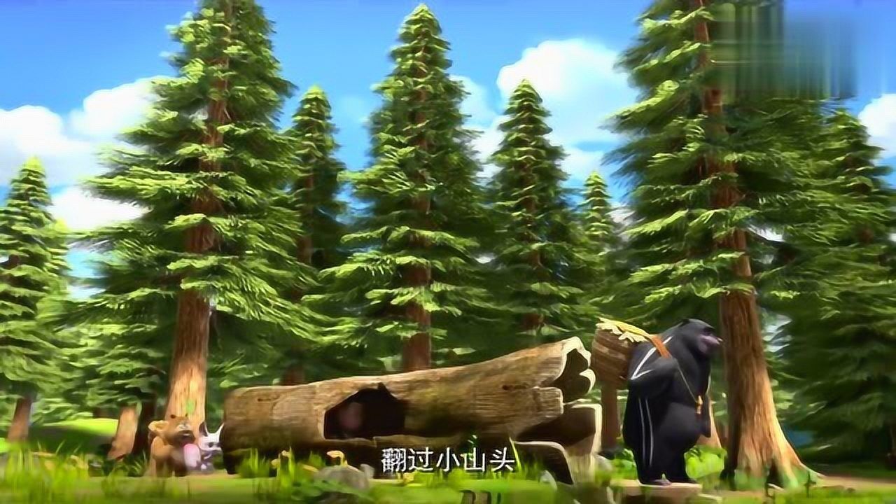 熊熊乐园去野营喽在路上踩水滑楼梯你也想来试试吗