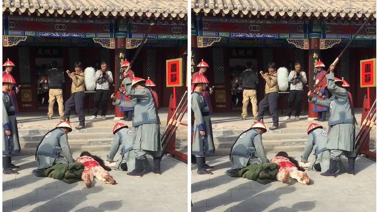 原来电视剧中打板子的戏是这样拍的,感觉我的智商被侮辱了