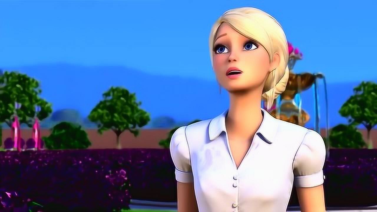 《芭比之公主学校》司机拒绝了布莱尔的要求,她只好自己想办法开门