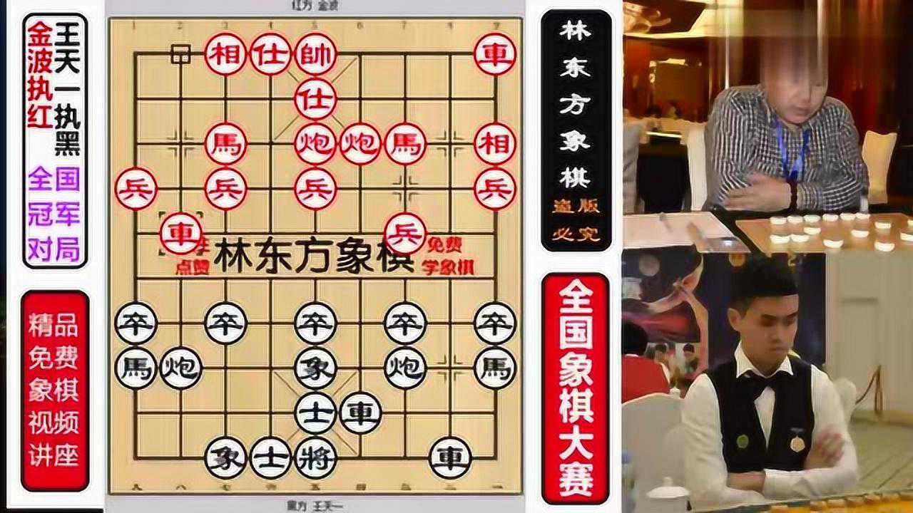 象棋第一人vs老一辈象棋大师!外星人王天一速胜金波精彩比赛实战