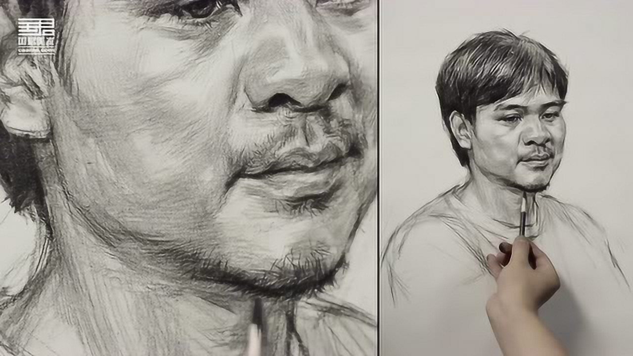 国君美术 素描头像写生 系统素描视频教程