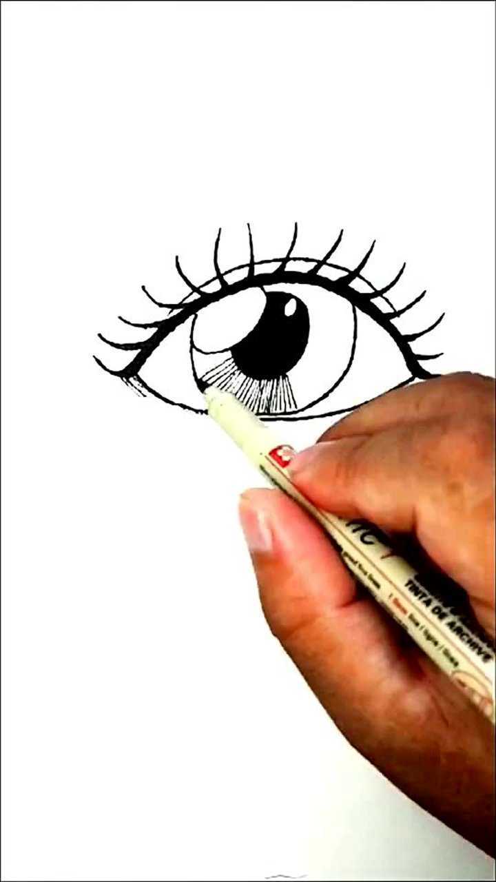 简笔画,教你画一只可爱的大眼睛,你学会了吗