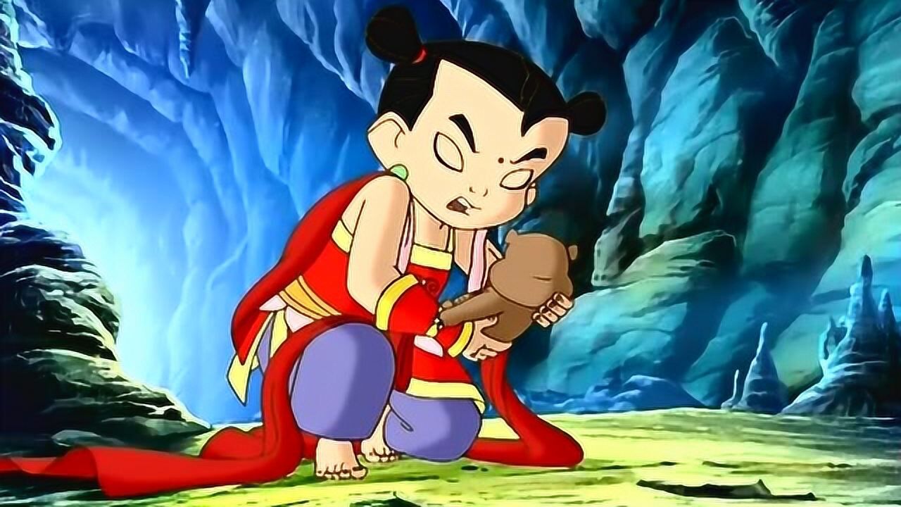 哪吒传奇:哪吒劝石矶不要再吸食大地之脉,请求石矶放过小猪熊