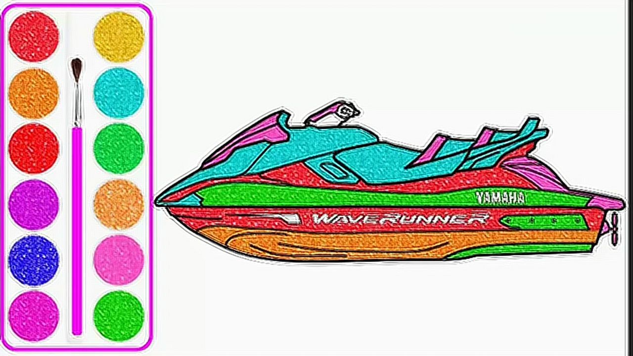 趣味简笔画:画漂亮快艇