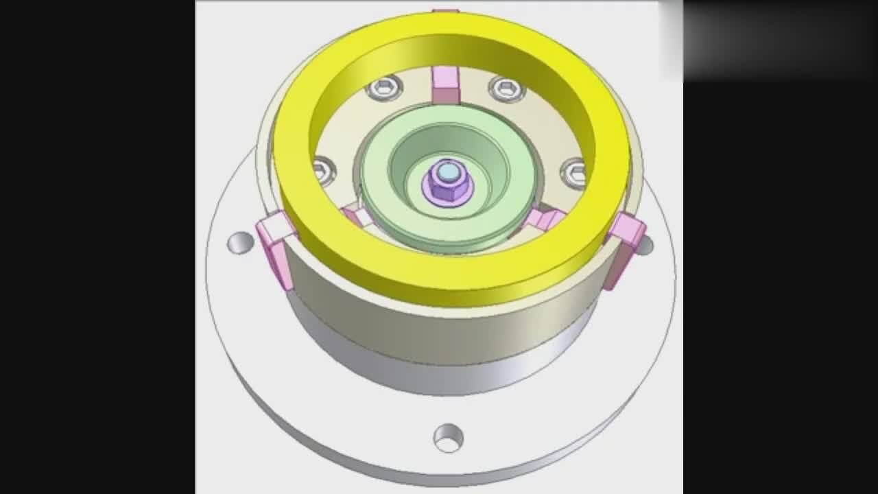 三爪自定心卡盘的机械原理动画