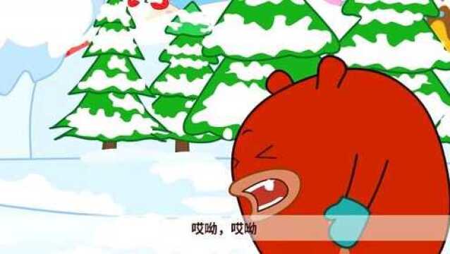 咕力咕力亲子动画:下雪天小心滑倒