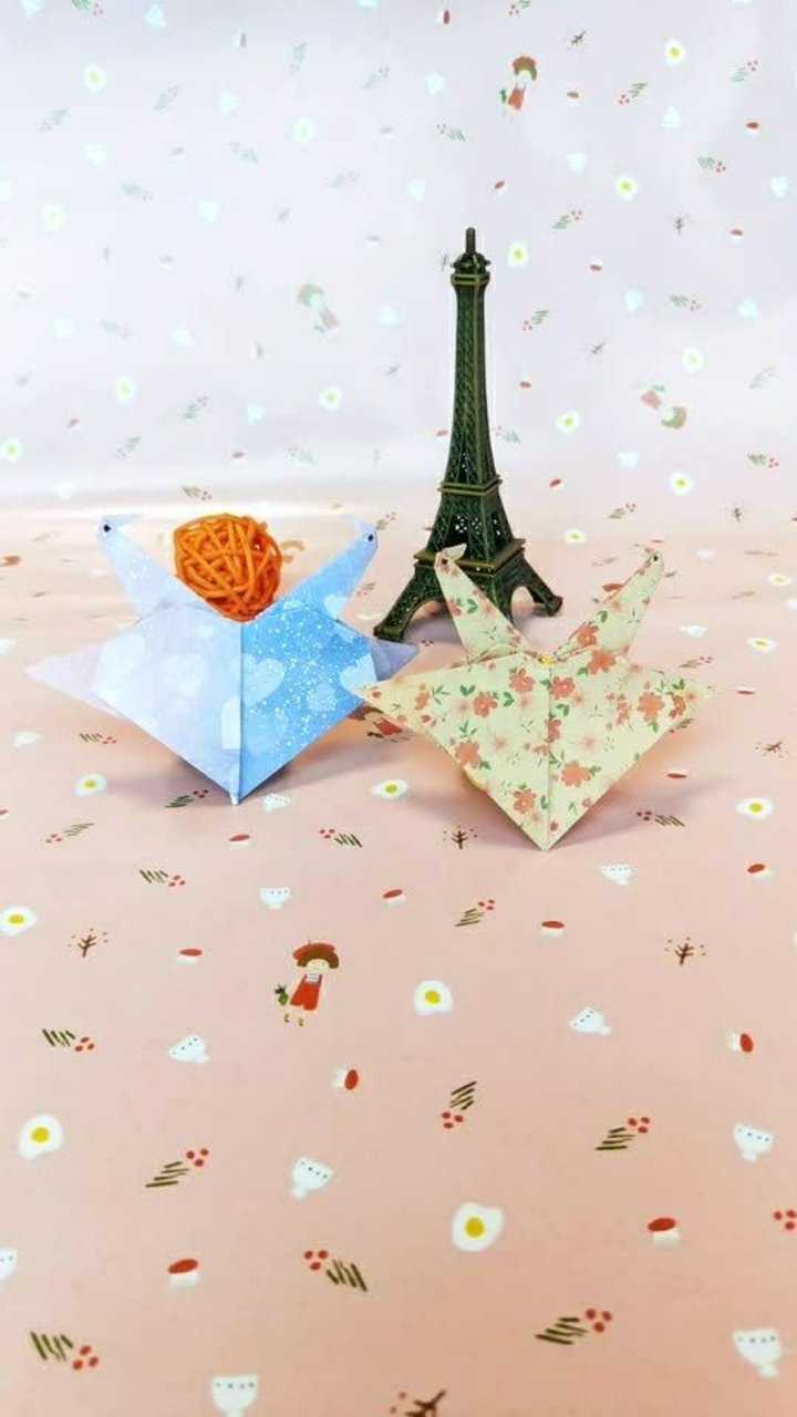 比翼双飞心形双千纸鹤