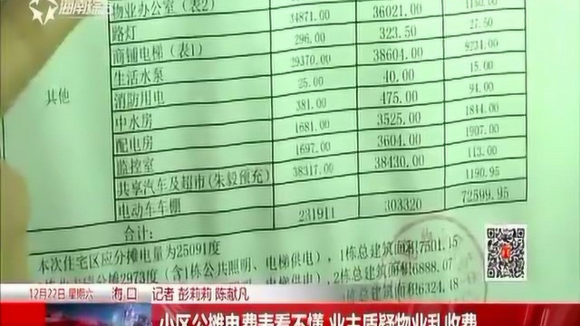 小区公摊电费一个月要40块,业主质疑物业乱收费:商铺用电也要付?