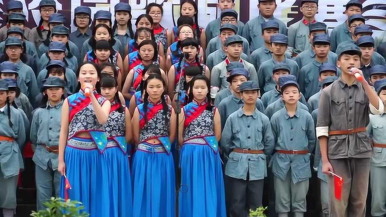 保卫黄河初中生合唱表演够赞丨绥阳县城关中学