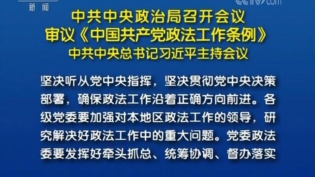 全面加强党对政法工作的领导