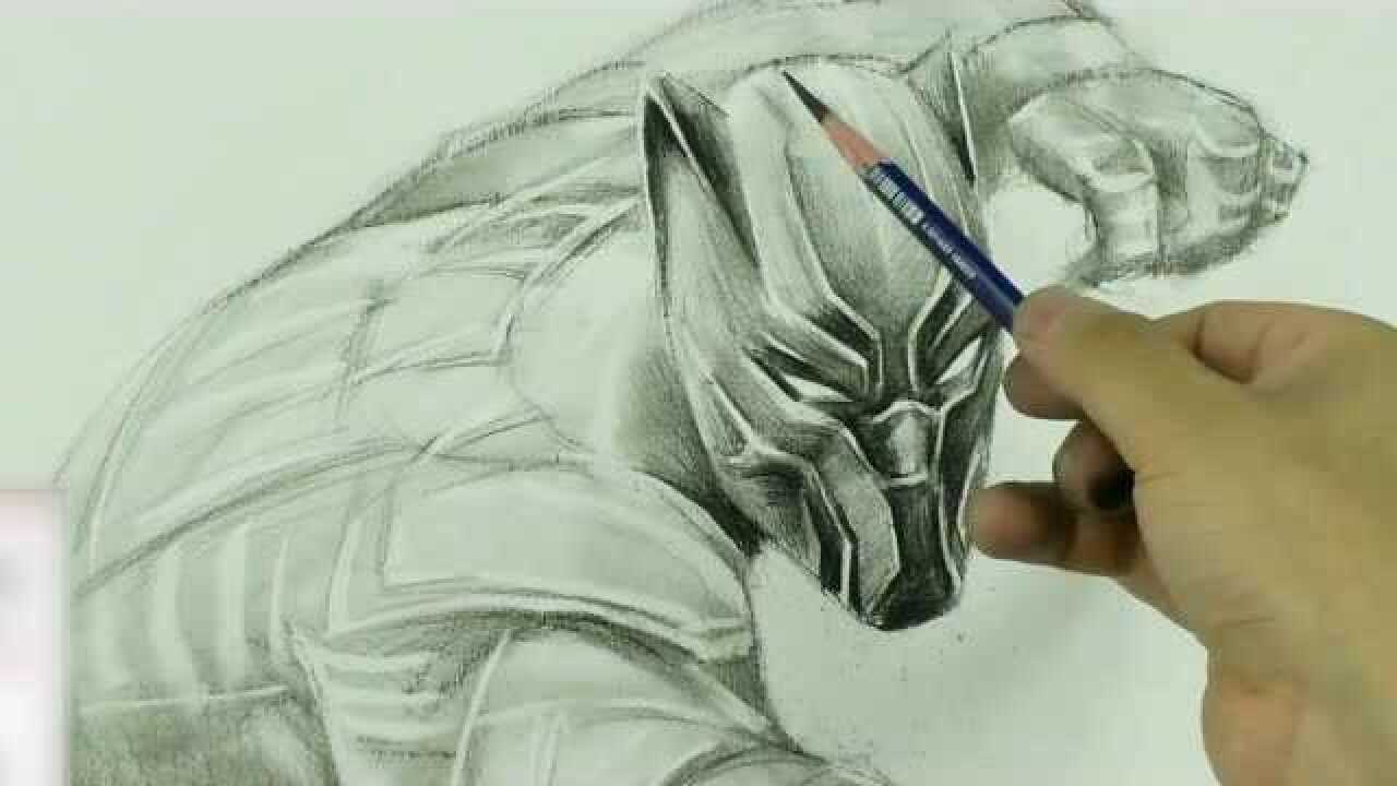 达人画室·漫威黑豹素描头像范画