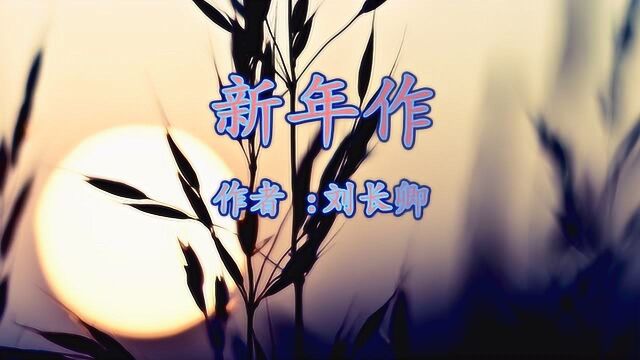 《 新年作》刘长卿 视频朗诵“乡心新岁切 天畔独潸然”