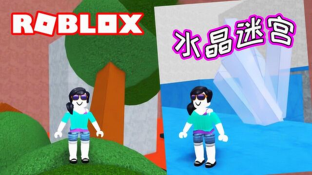 Roblox超级跑酷:搞笑水晶迷宫!宝妈趣玩