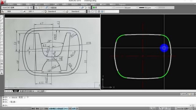 CAD画丰田车标logo,理清绘制思路,CAD绘图员必学篇!