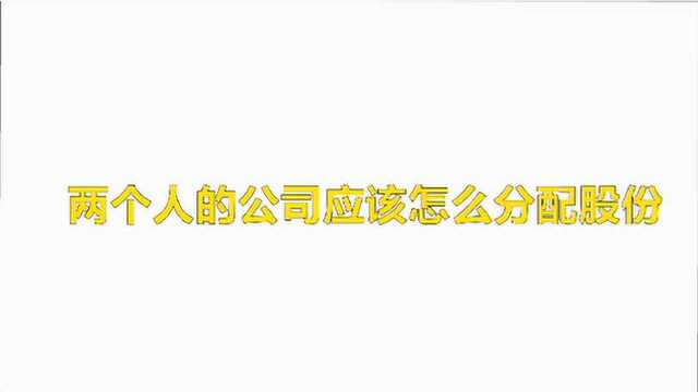 两个人的公司应该怎么分配股份