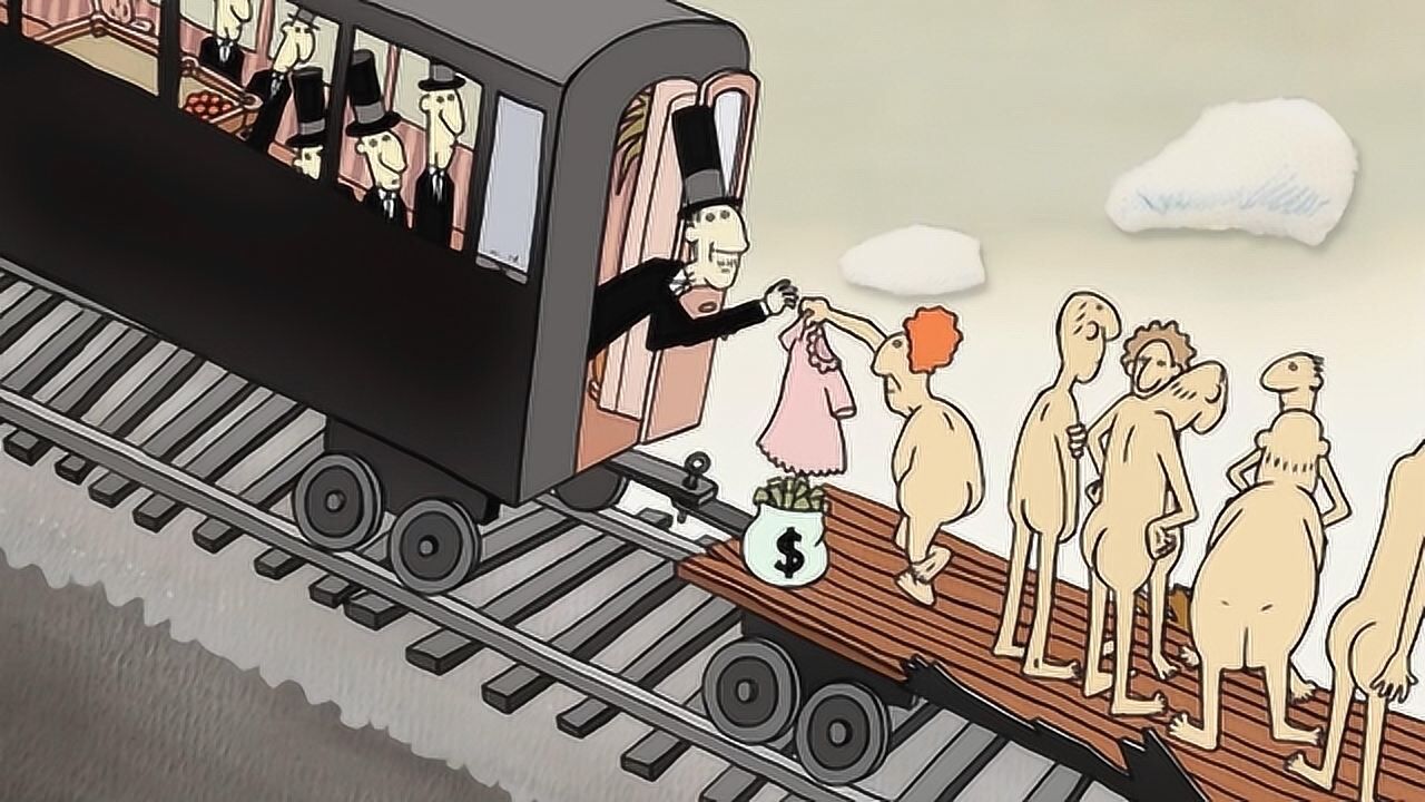 国外人性短片《火车快飞》,载满人性的火车,霸权贪婪尽显无疑!