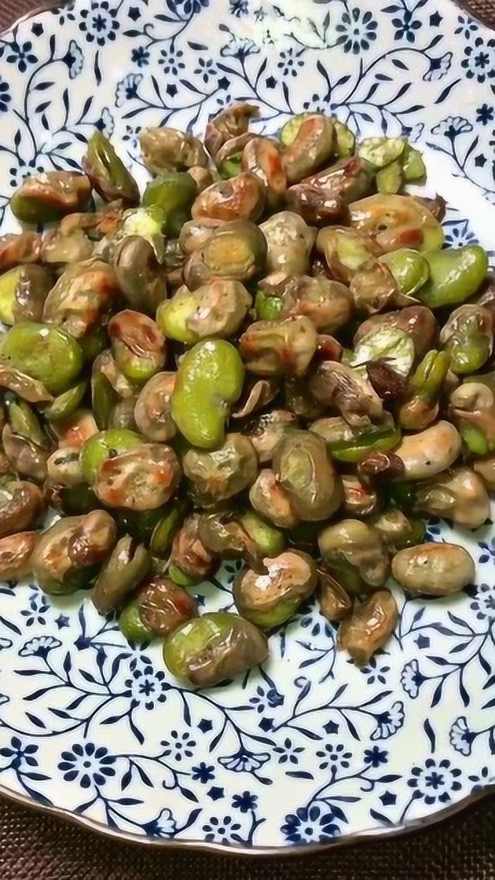 椒盐蚕豆自己在家也能做老公自己吃了半盘好吃又好看