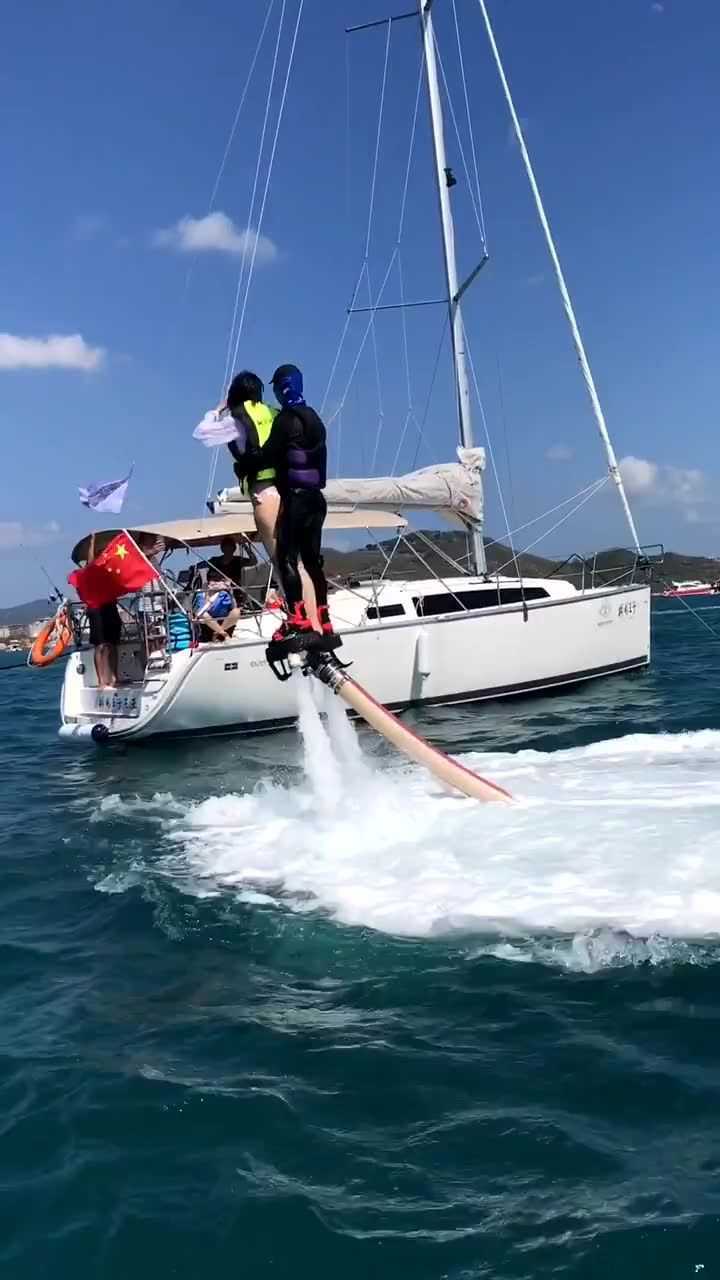 三亚水上飞人太好玩了
