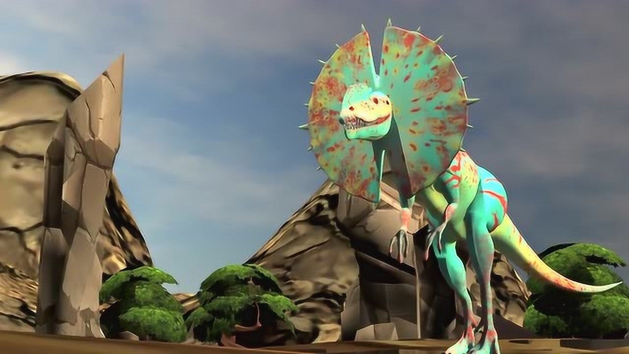 恐龙战争:双棘龙vs肿头龙,肿头龙有装甲武器