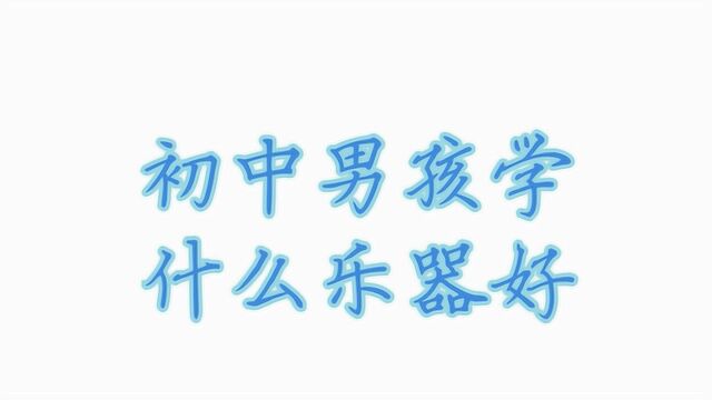 初中男孩学什么乐器好?