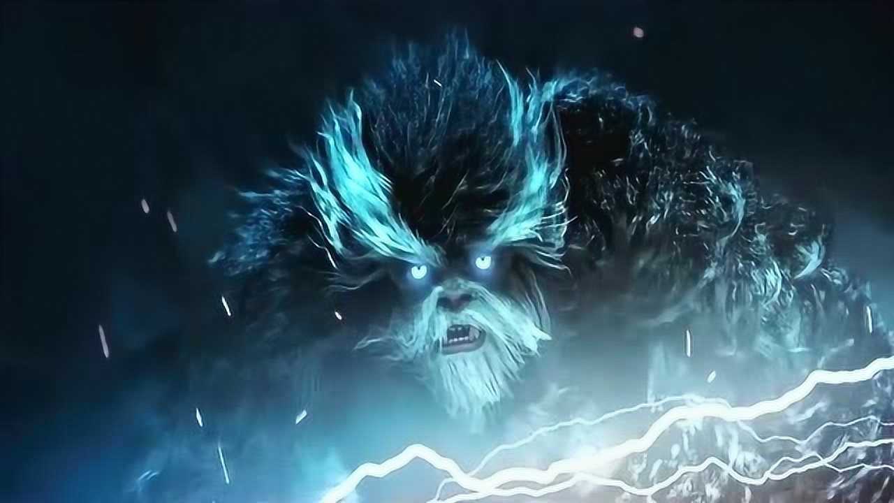 武林怪兽大猴子看见炸弹飞过来给炸弹附上闪电打回去了