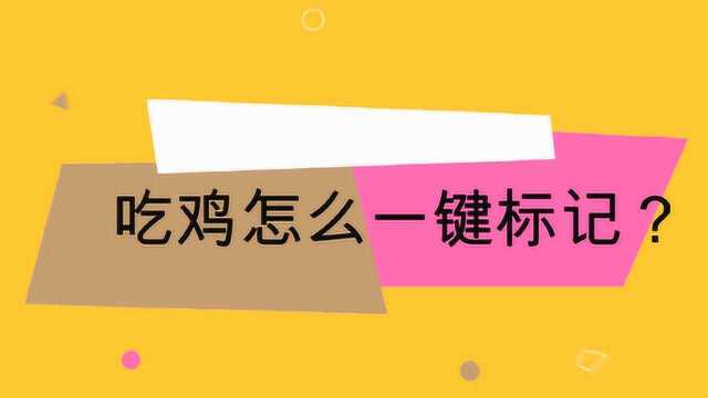 吃鸡怎么一键标记?