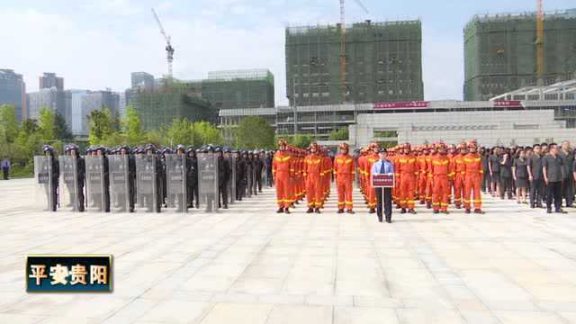 我市举行新中国成立70周年大庆安保维稳誓师大会