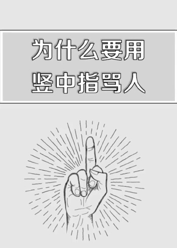 为什么要用竖中指骂人呢?这个习惯不好,千万别学