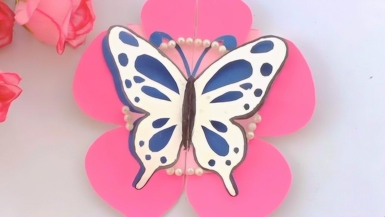 diy手工制作带蝴蝶翅膀的生日贺卡,酷炫又好看